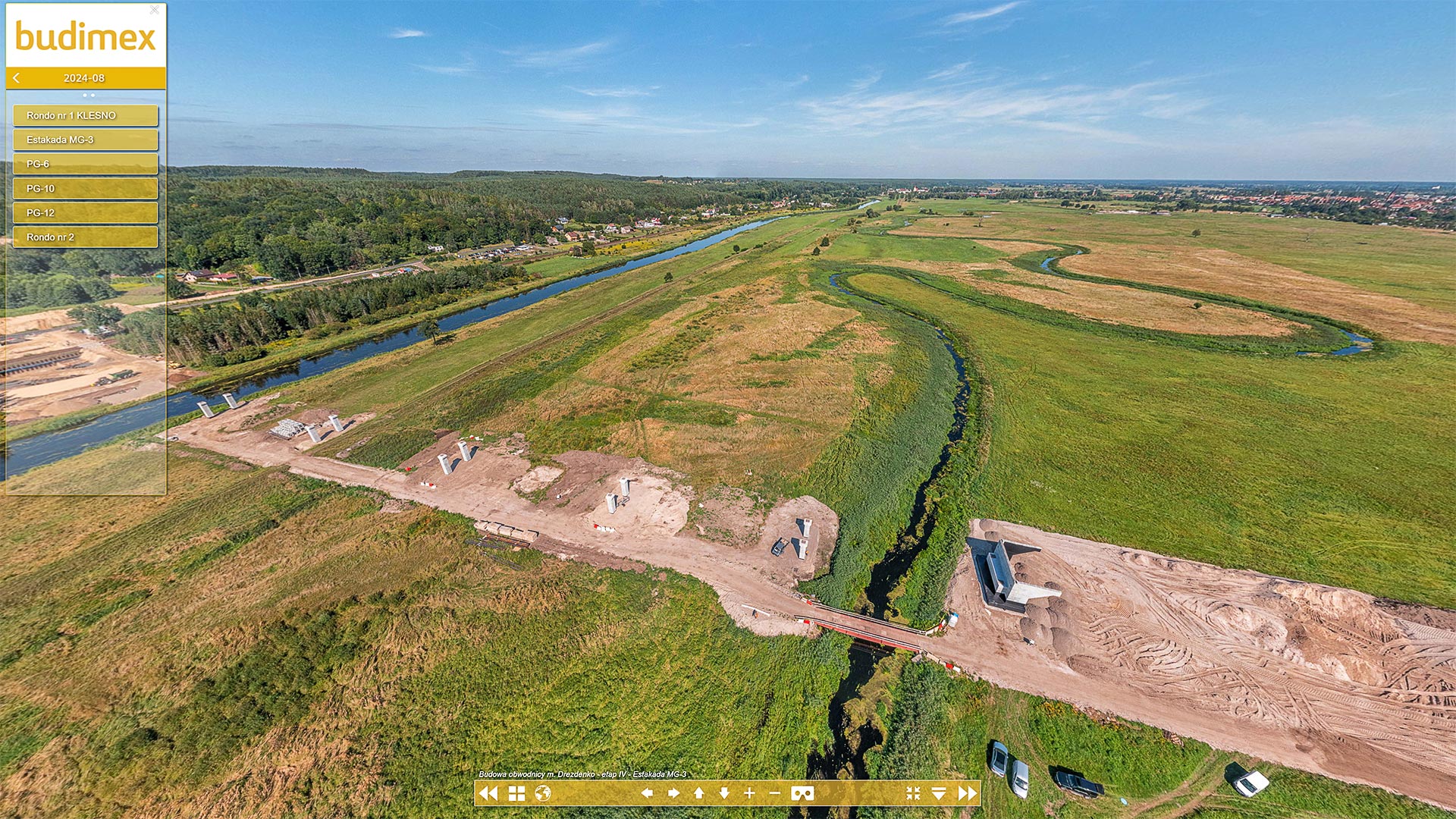 Budowa obwodnicy Drezdenka — podgląd spaceru wirtualnego